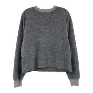 Unknown Gray Fleece Long Sleeve Crewneck Sweatshirt | Size S